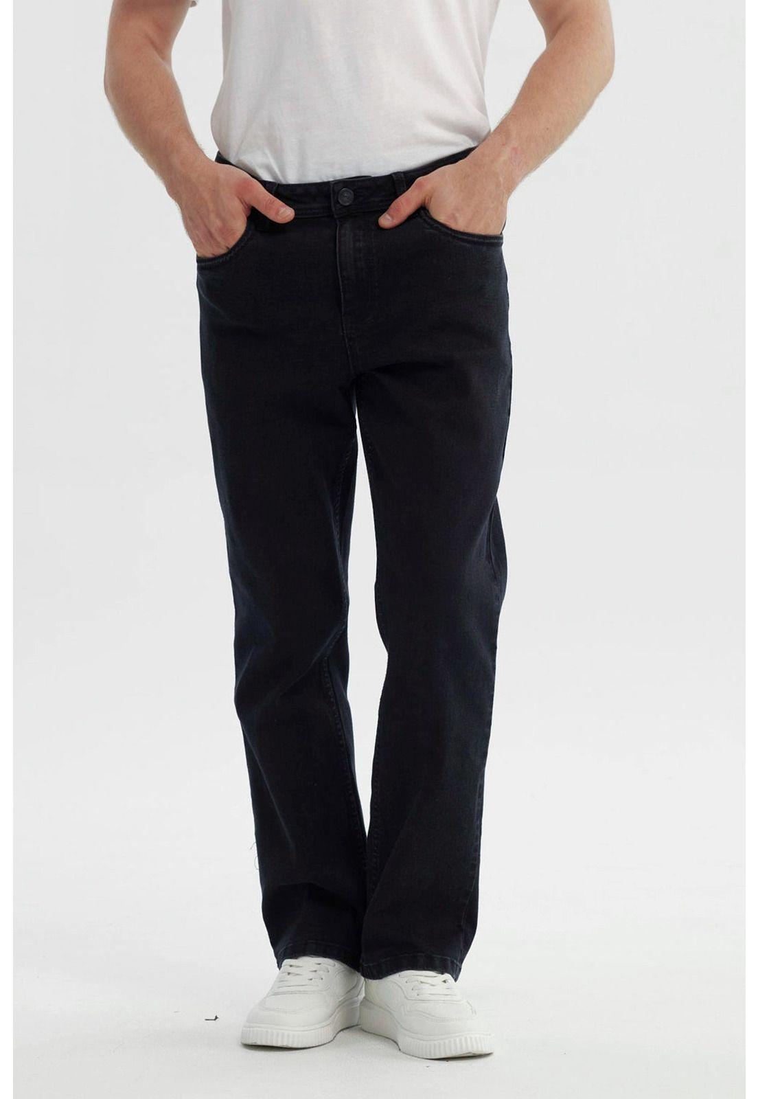 Jeans Hombre Clásico Negro-0