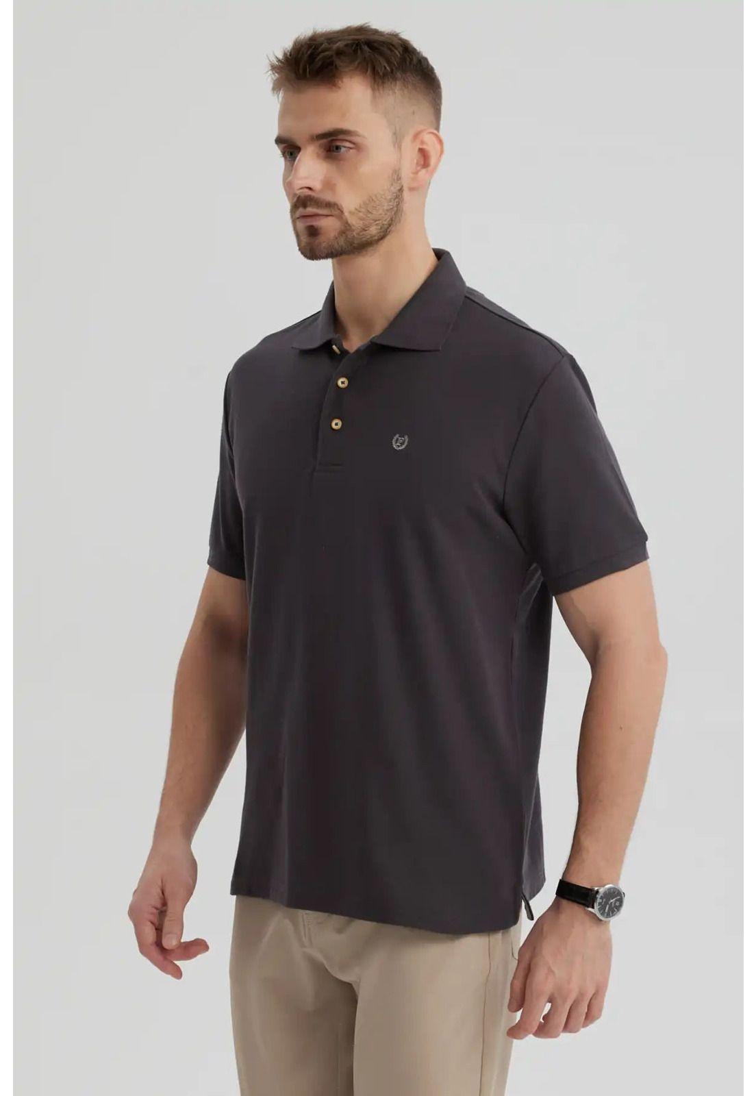 Polera Hombre Pique Básica Lisa Marengo - V-1