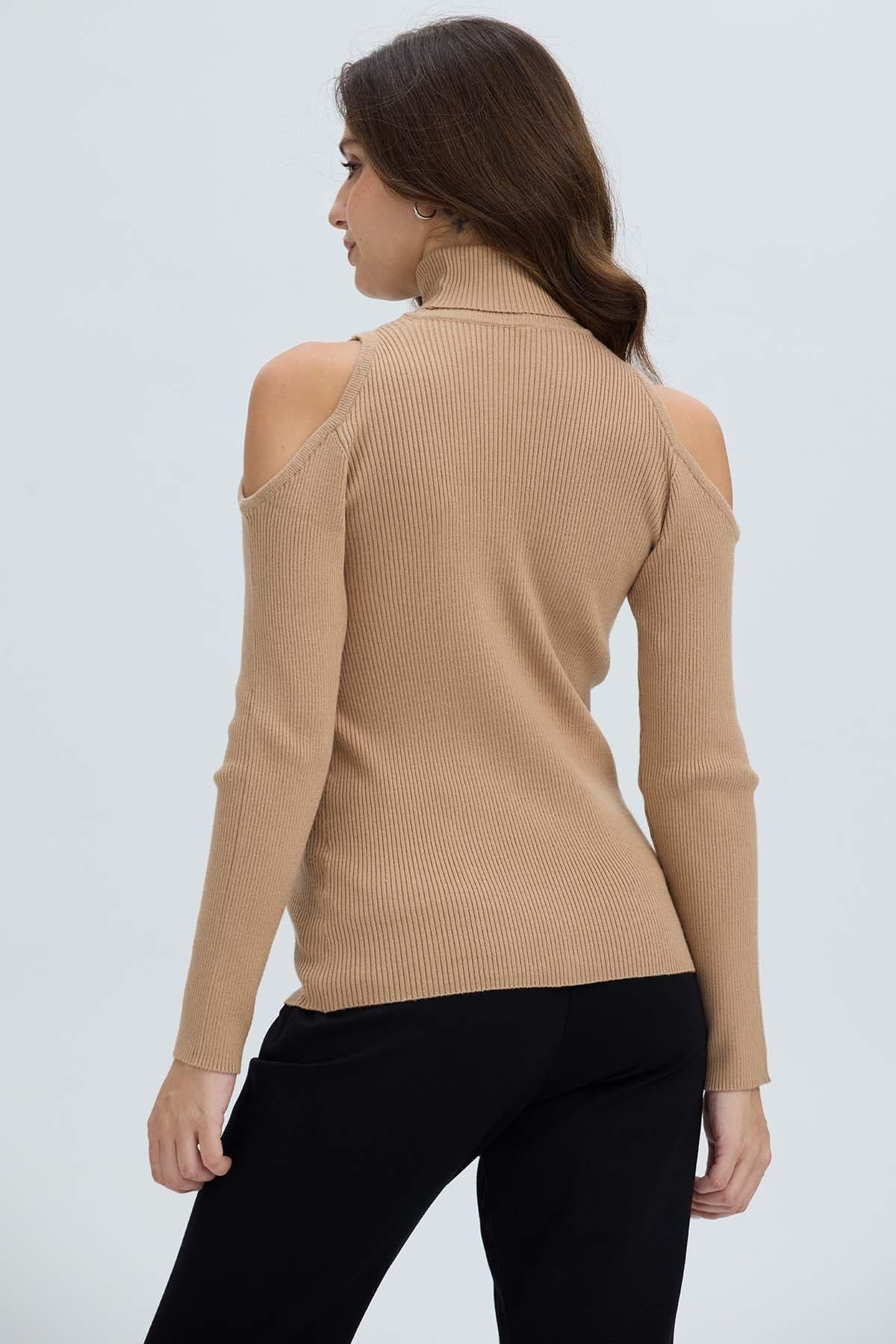 Sweater Mujer Off Camel-2