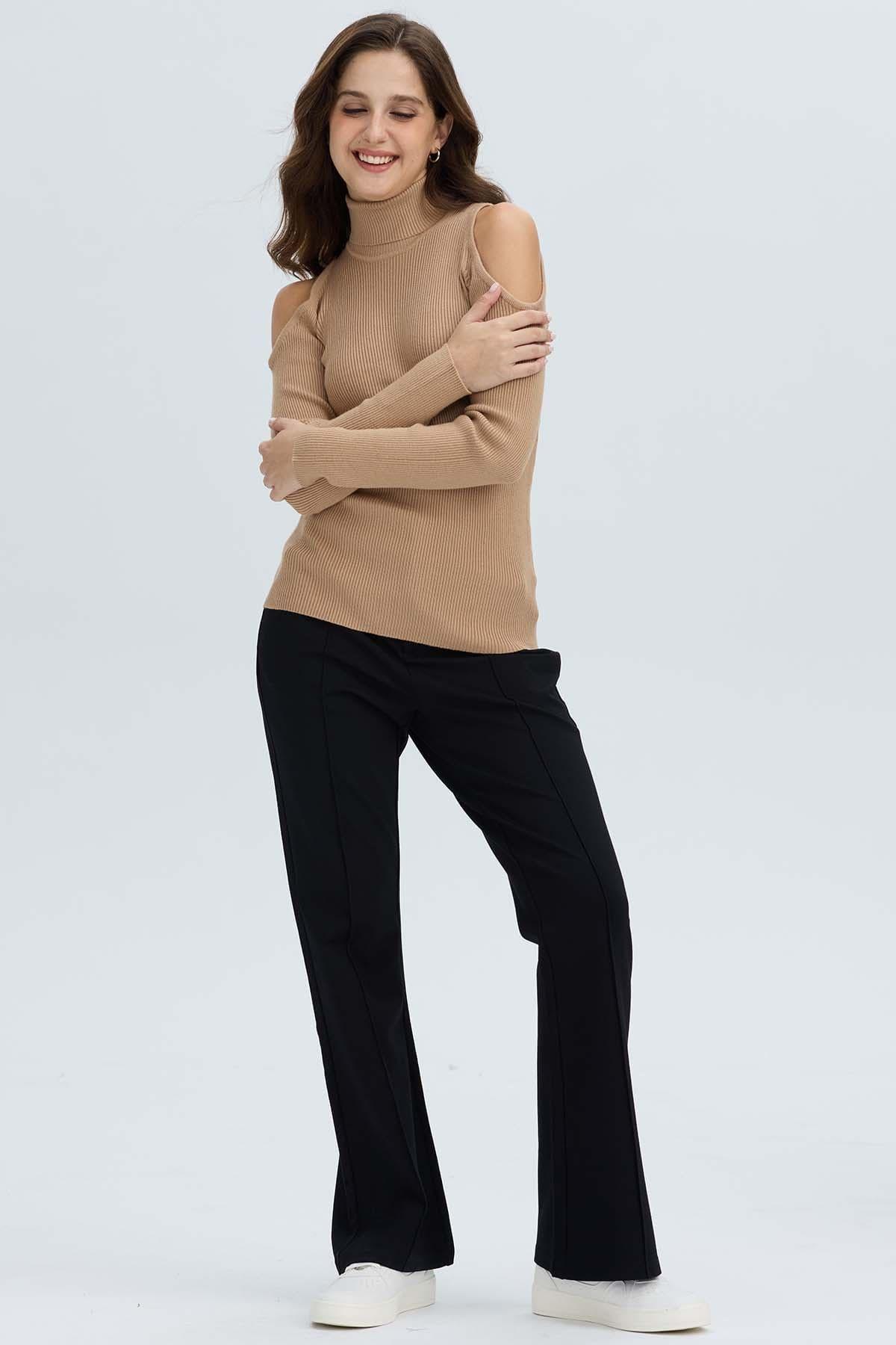 Sweater Mujer Off Camel-3