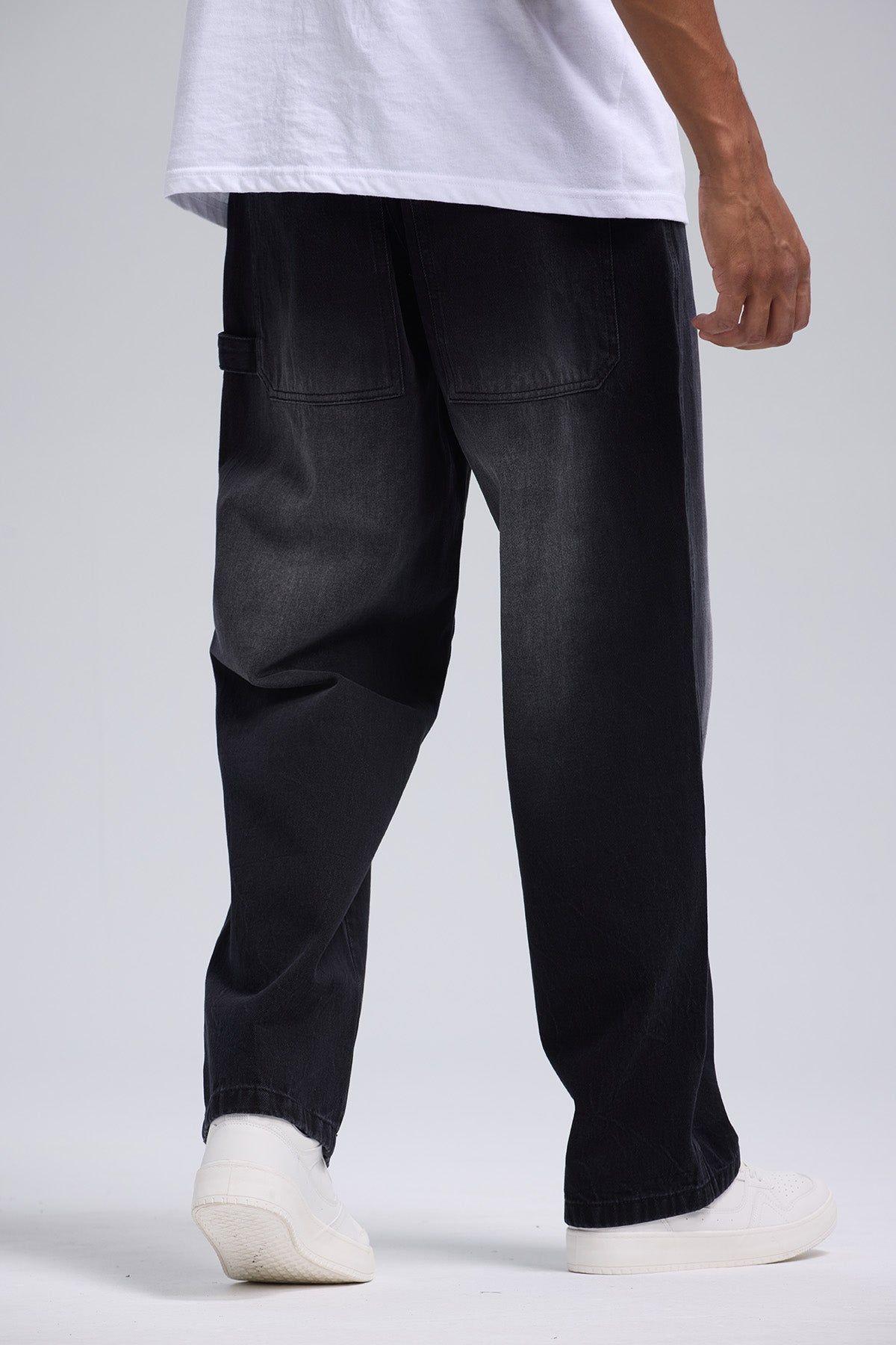 Jeans Hombre Recto Costura Negro-2