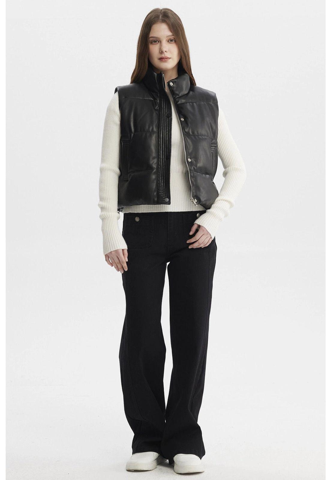 Parka Mujer Slim Negro-3