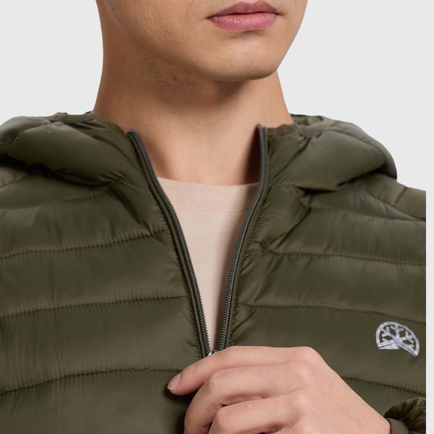 Parka Hombre Básica Lisa Verde Militar Fashion´s Park-3