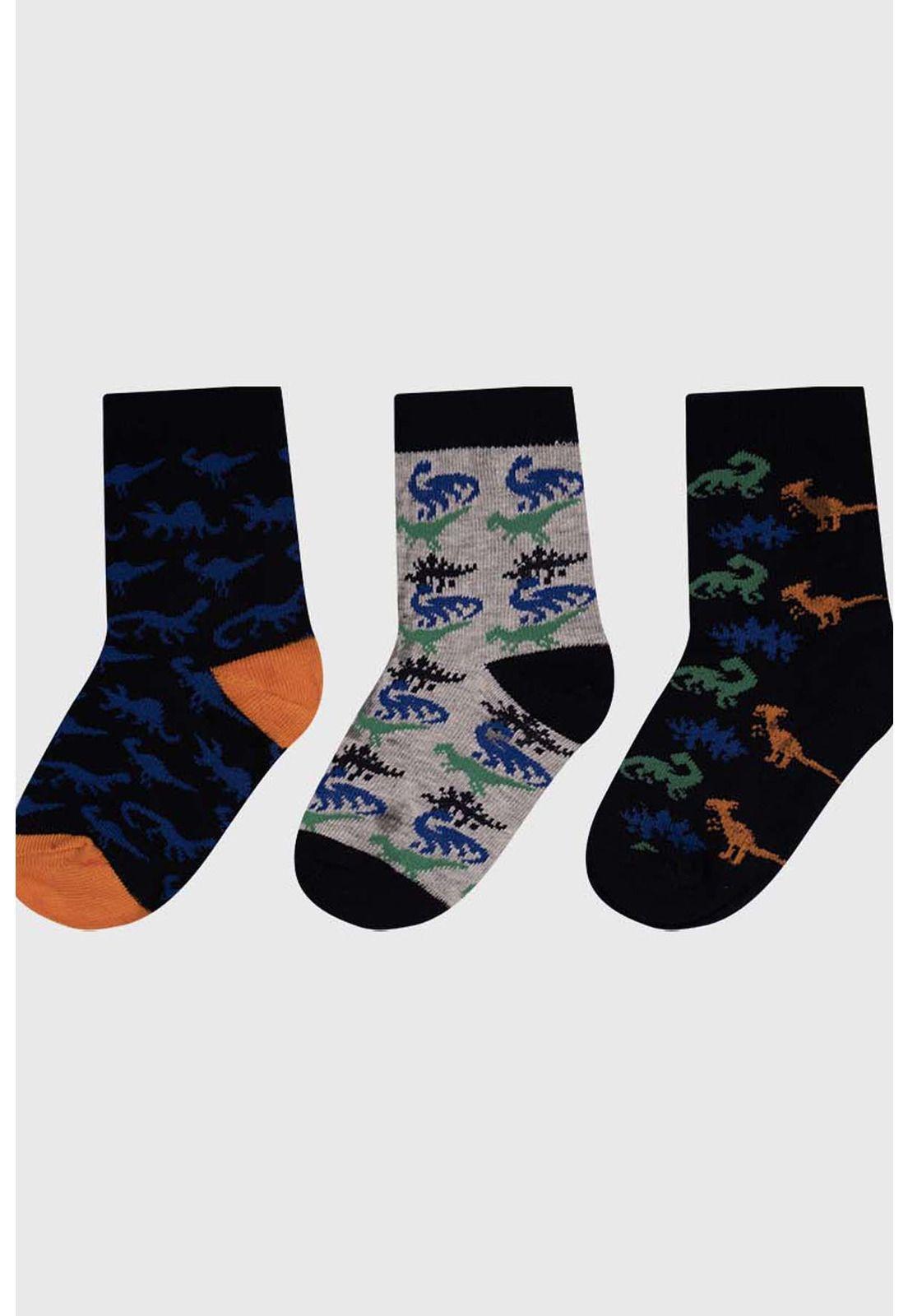 Calcetín Niño Tripack Naranjo-1