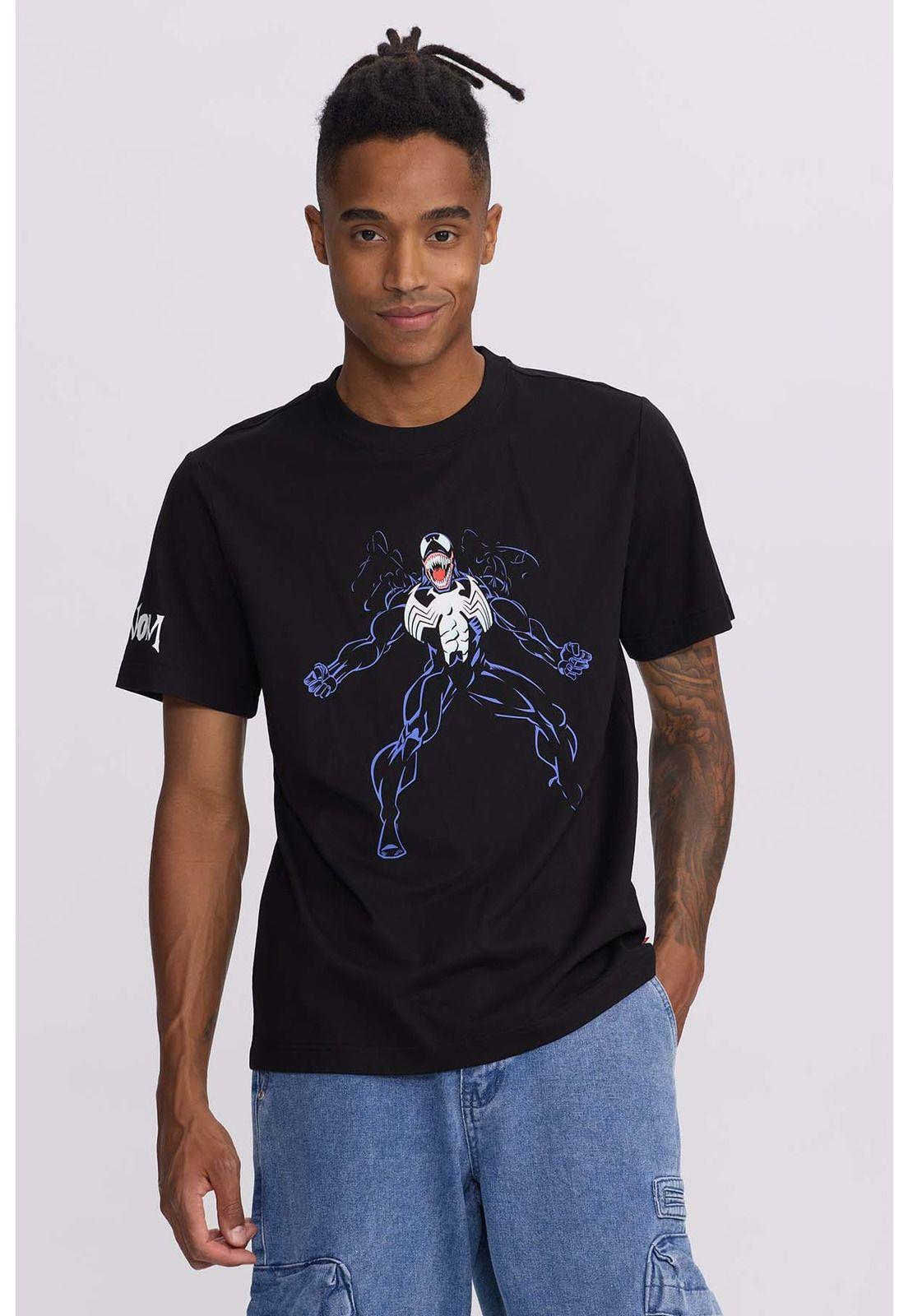 Polera Hombre Venom Negro-0