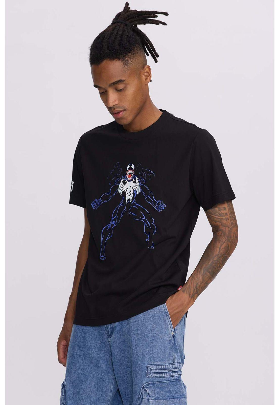 Polera Hombre Venom Negro-1