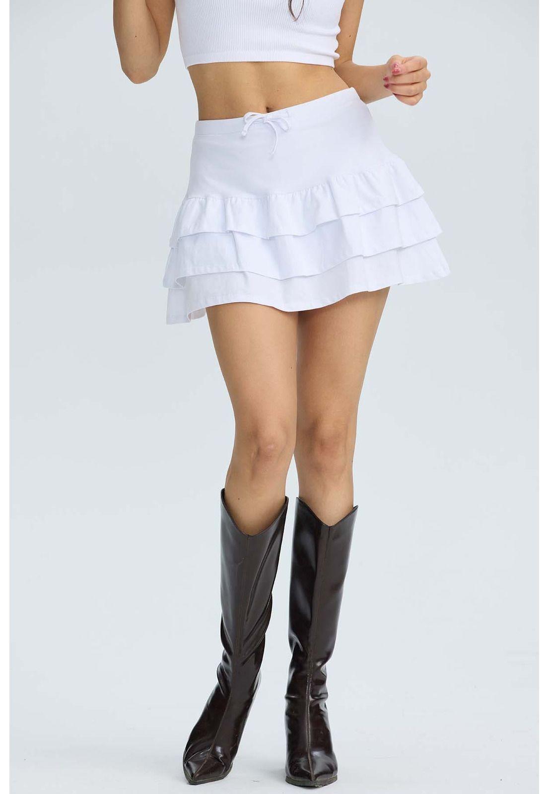 Falda Mujer Vuelos Blanco-1