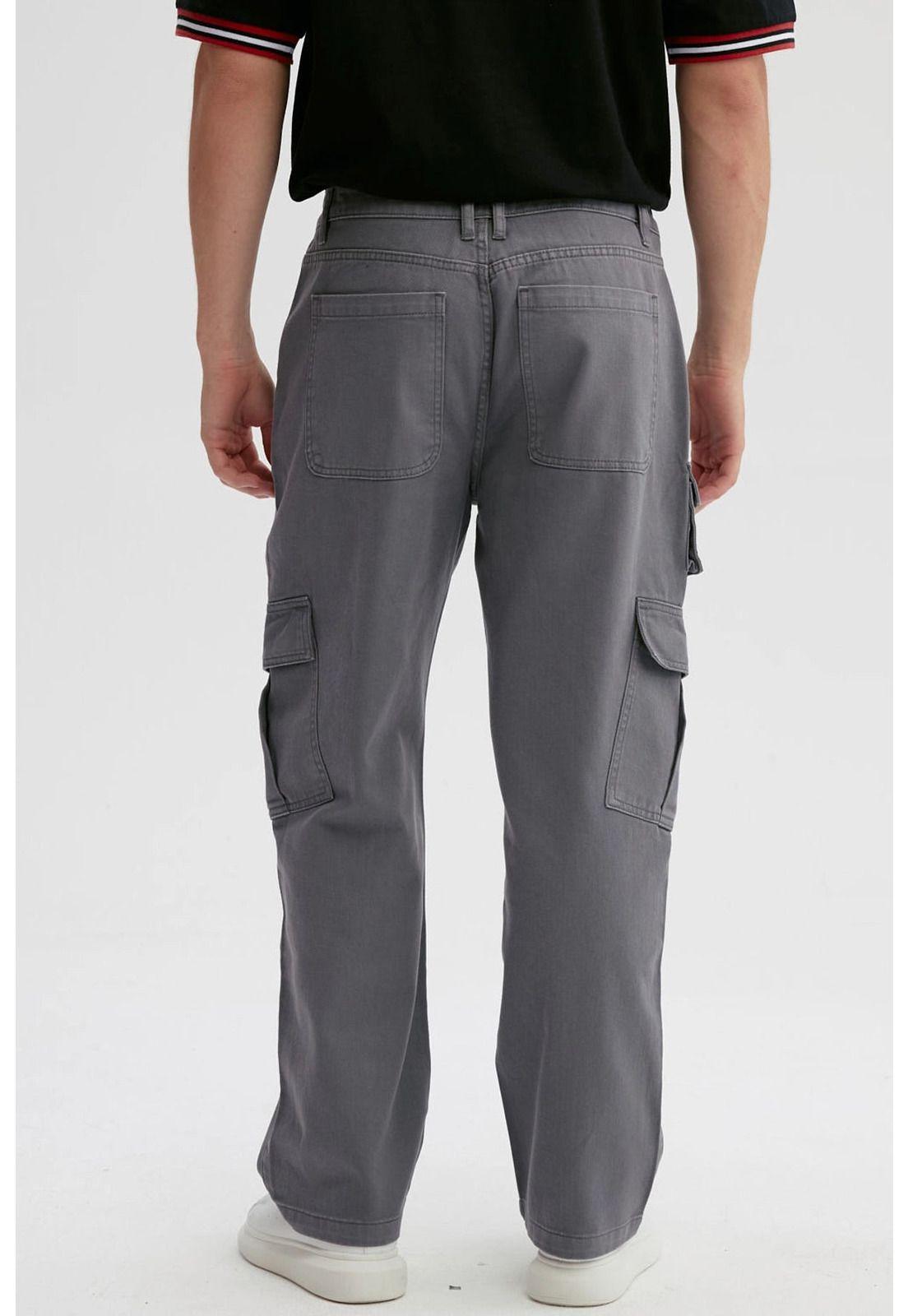 Jeans Hombre Doble Cargo Gris - ll-2