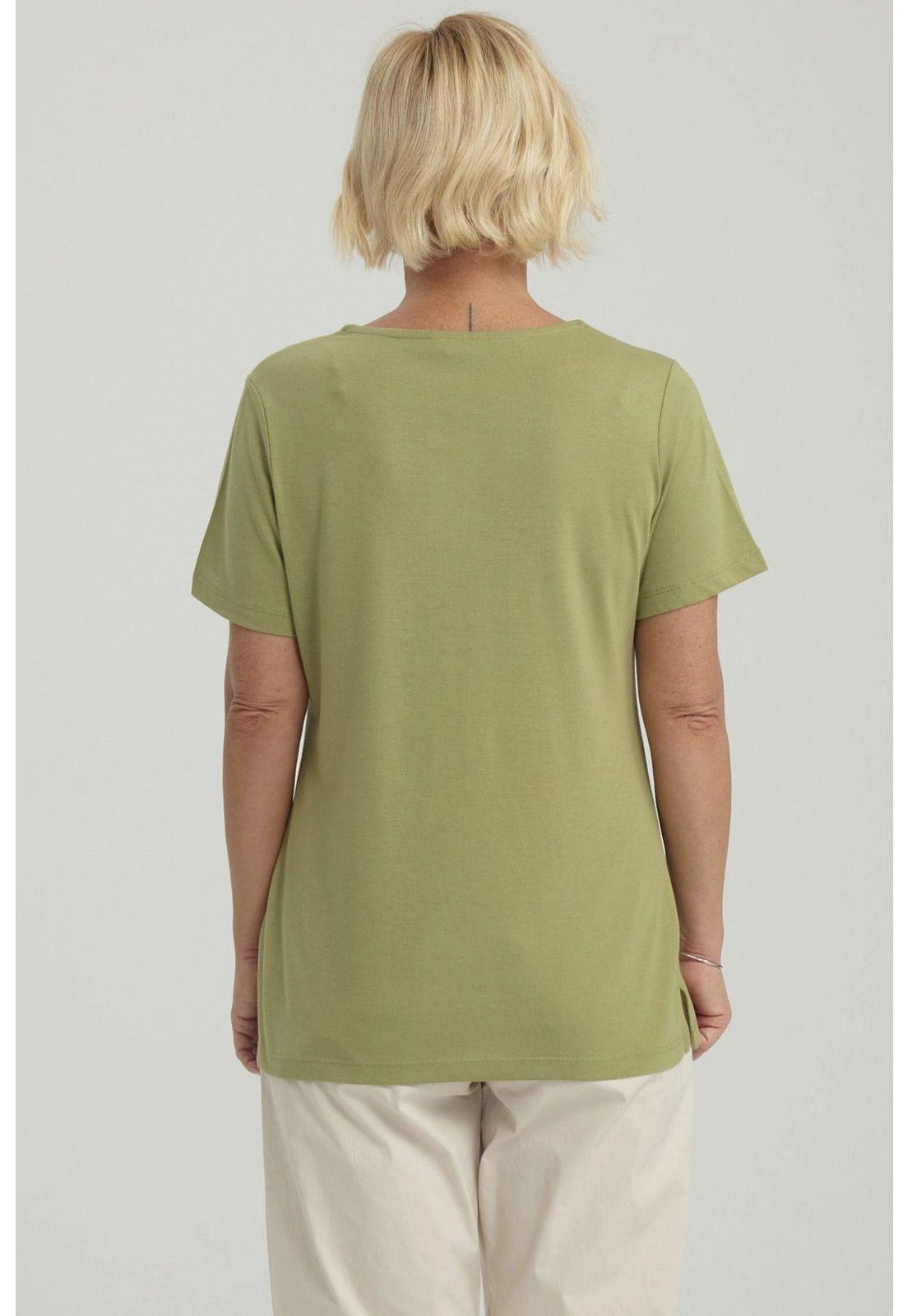 Polera Mujer Con Estampado Verde Claro-2