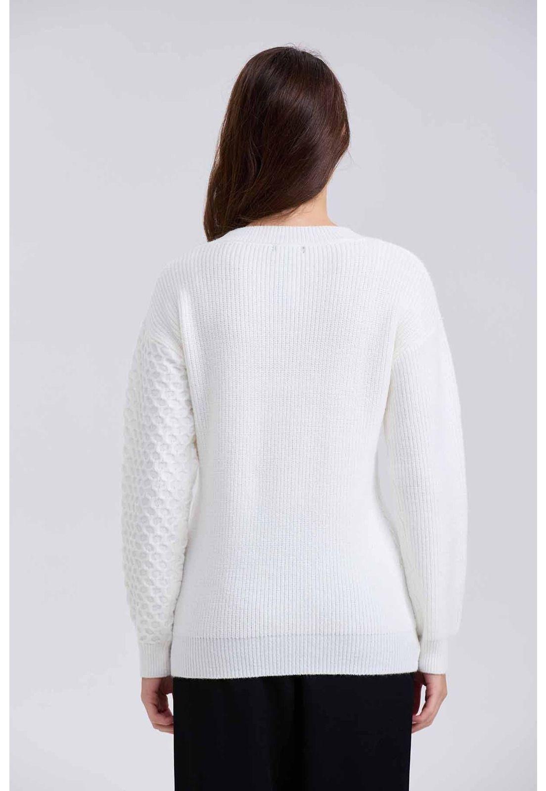 Sweater Mujer Mitad Crudo-2
