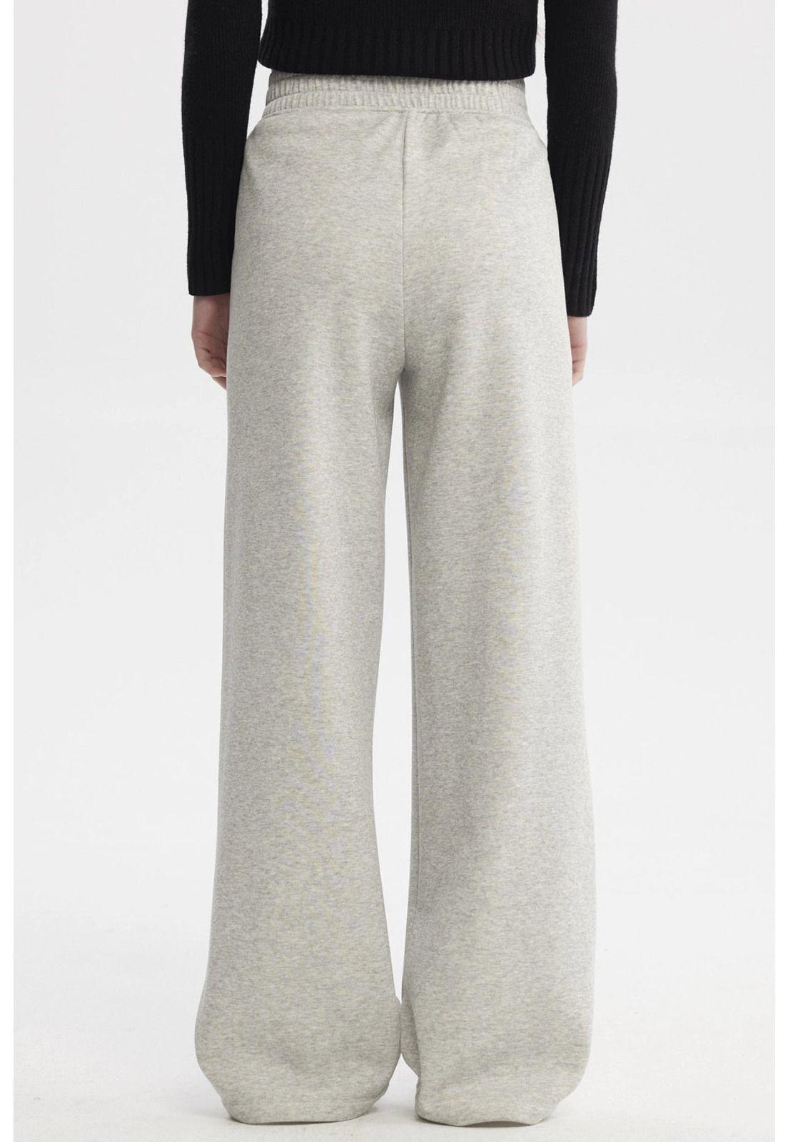 Pantalón Buzo Mujer Pretina Cruzada Gris Melange-2
