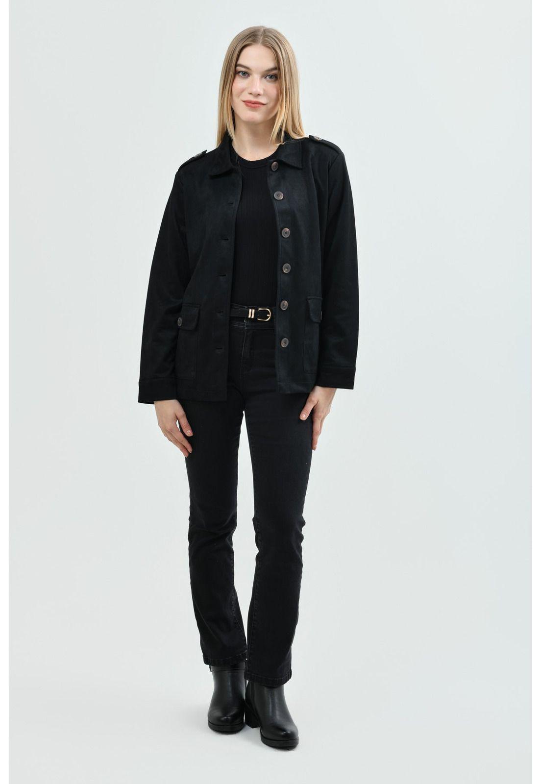 Chaqueta Mujer Regular Negro - X-3