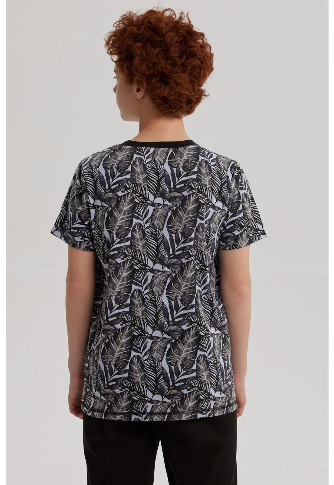 Polera Niño Full Print Y Estampado Gris-2