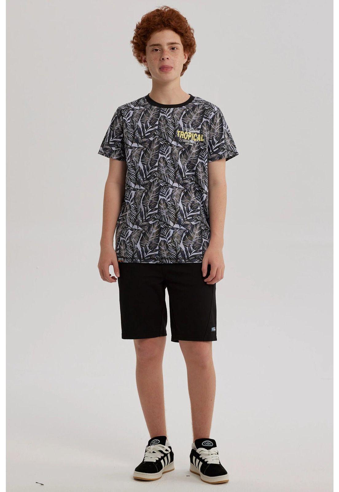 Polera Niño Full Print Y Estampado Gris-3