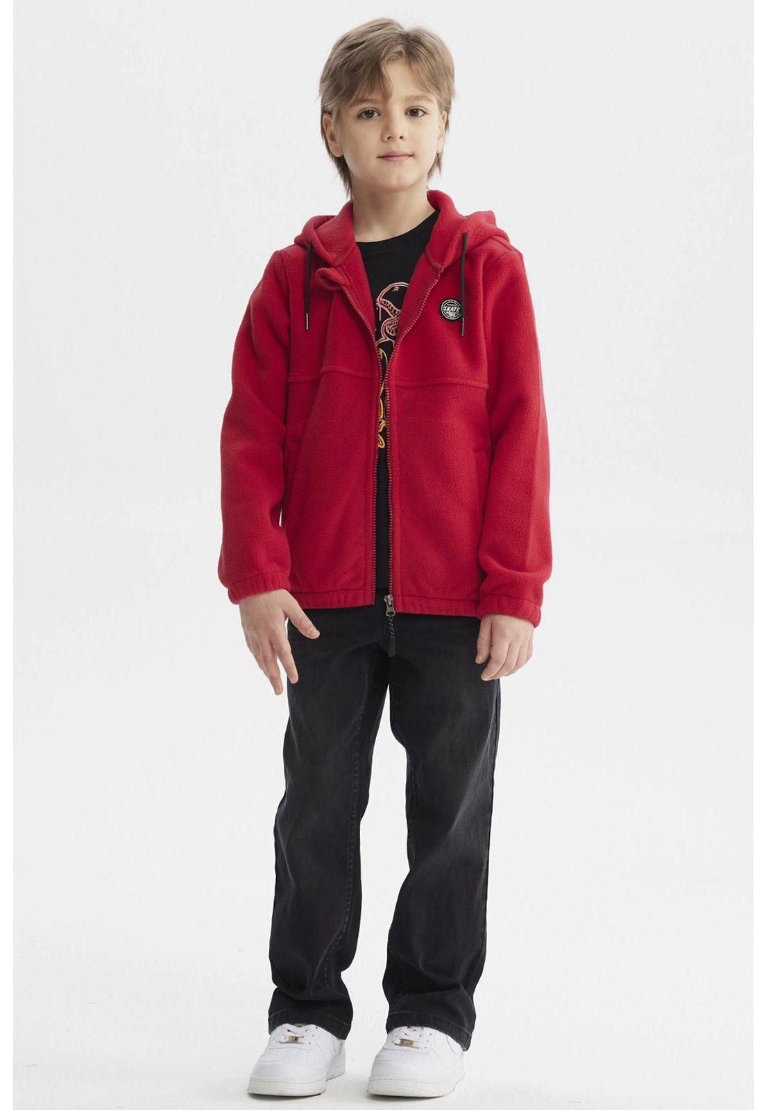 Polar Niño Básico Micropolar Rojo-3