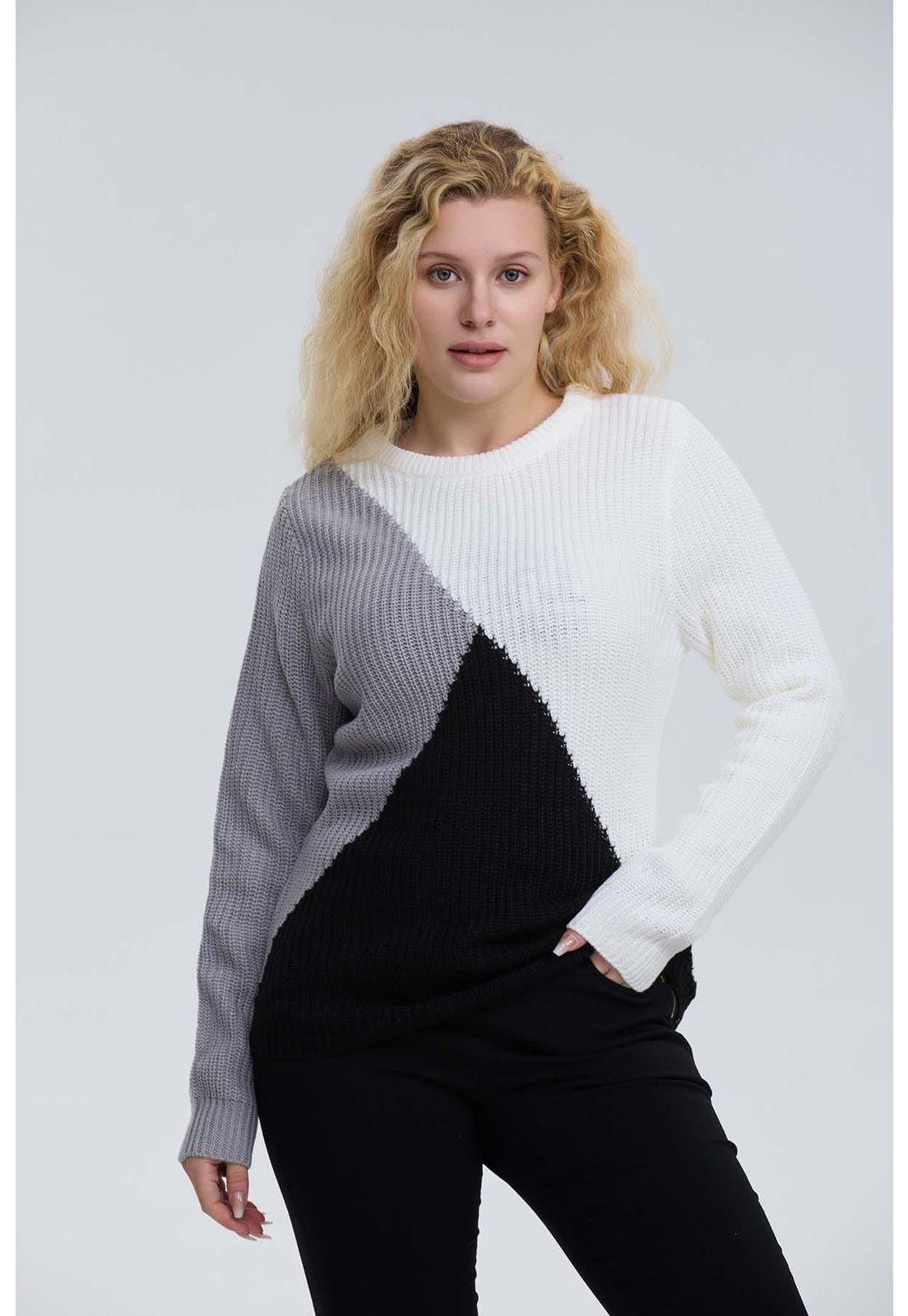 Sweater Mujer Tejido Negro-0