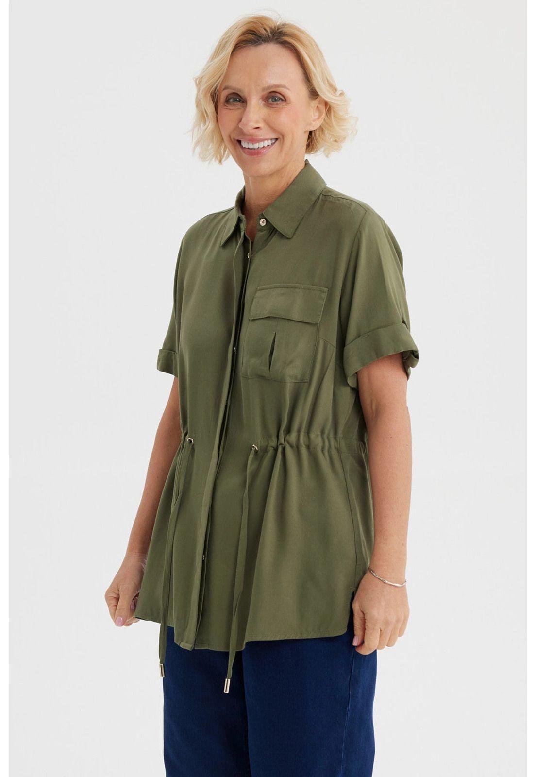Blusa Mujer Casual Verde Olivo-1