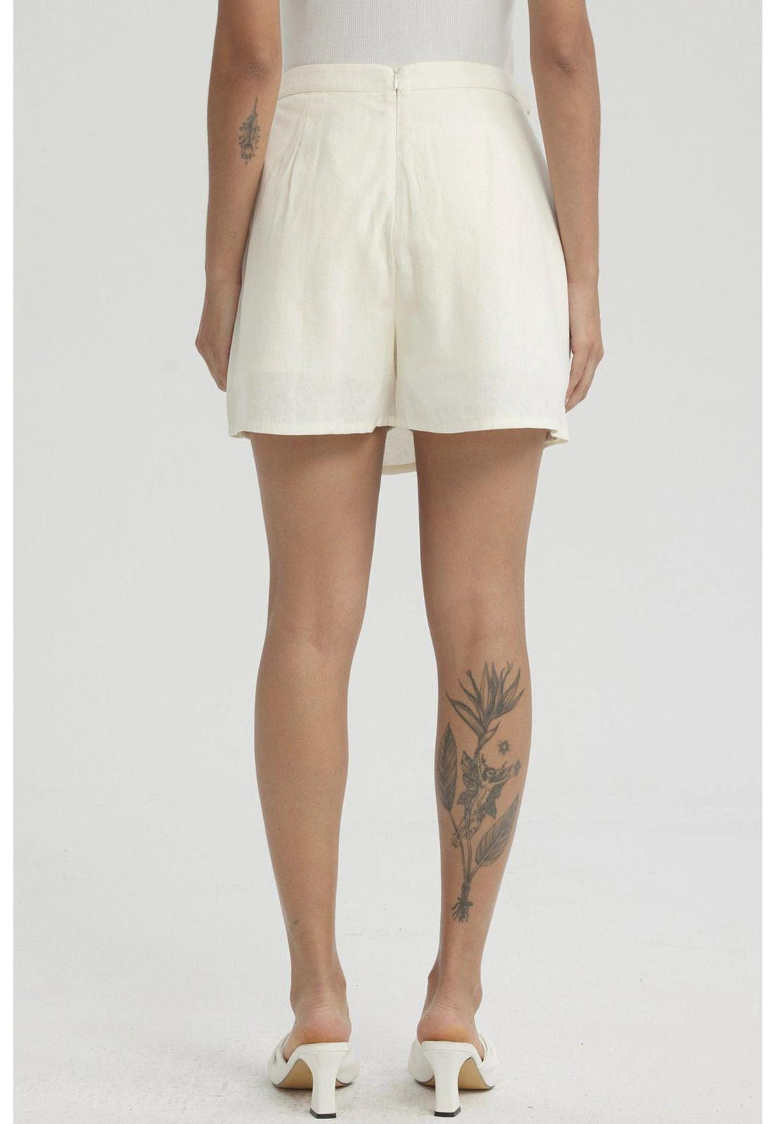 Short Mujer Con Botones Verde-1