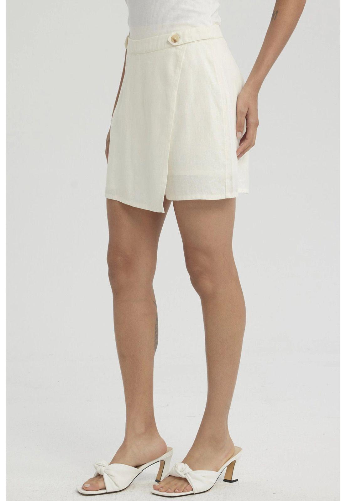 Short Mujer Con Botones Verde-2