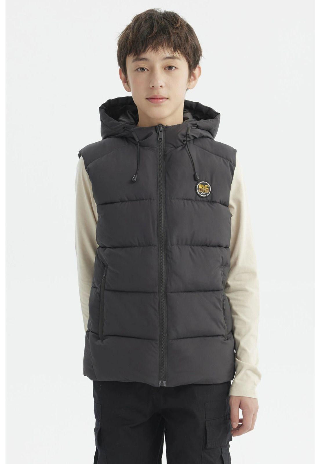 Parka Niño Gorro Acolchado Marengo-0