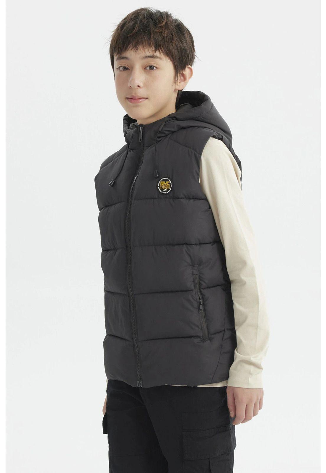 Parka Niño Gorro Acolchado Marengo-1