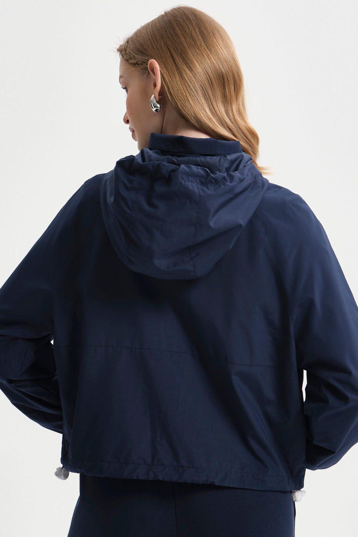 Chaqueta Mujer Cortaviento Azul-2