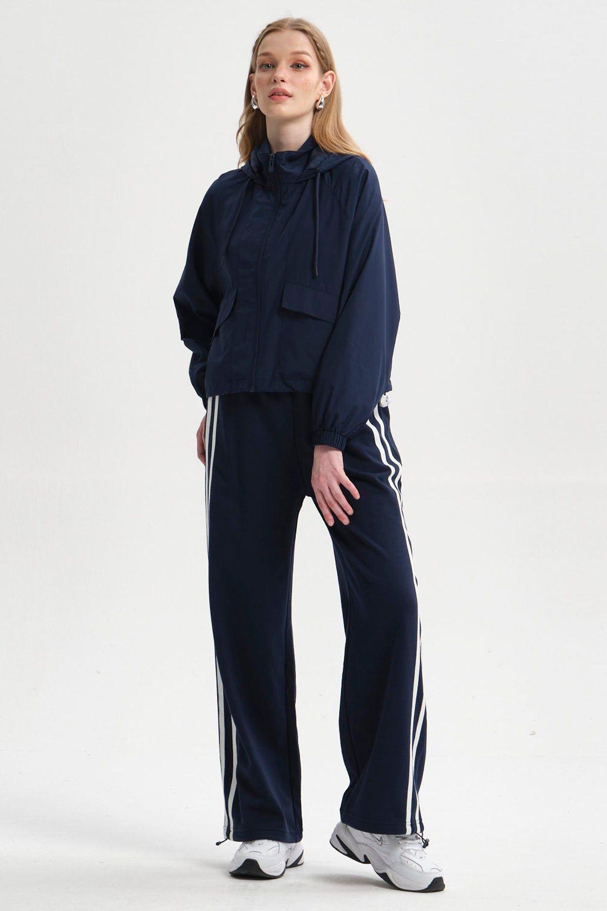 Chaqueta Mujer Cortaviento Azul-3