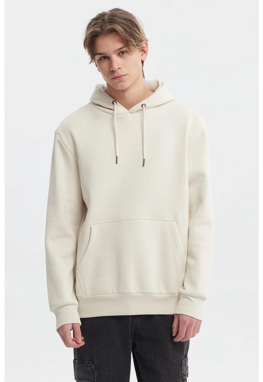 Polerón Hombre Hoodie Básico Beige - lV-0