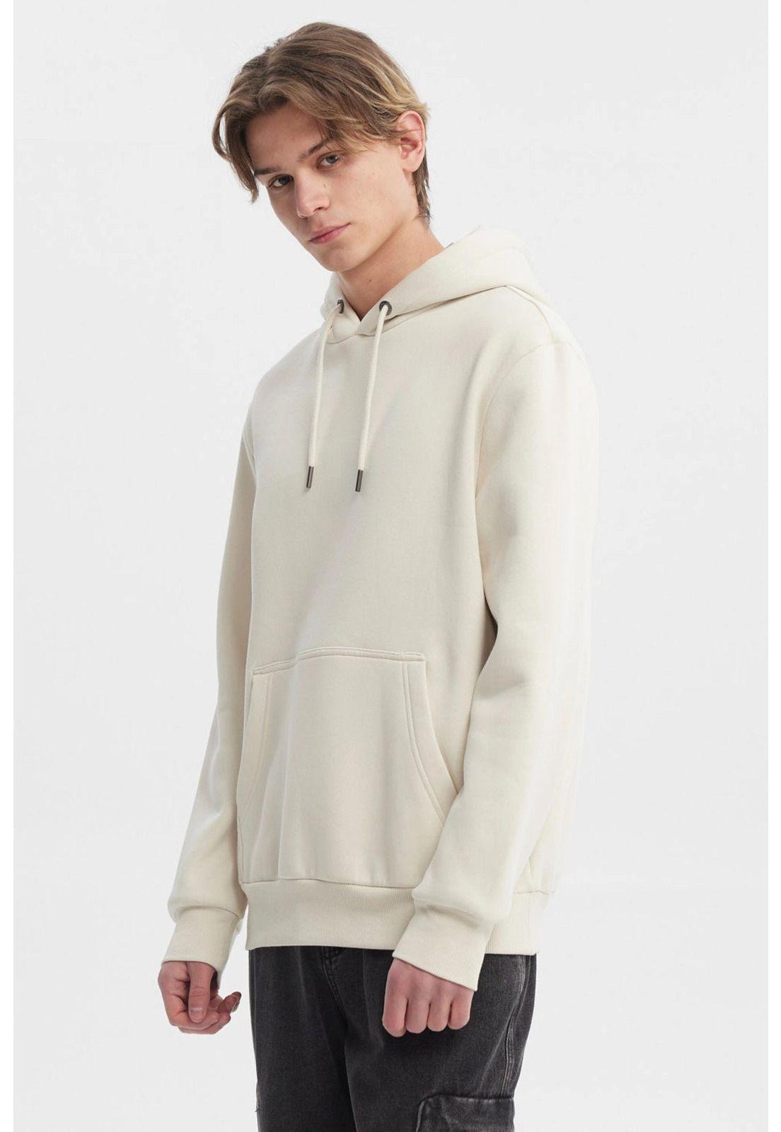 Polerón Hombre Hoodie Básico Beige - lV-1