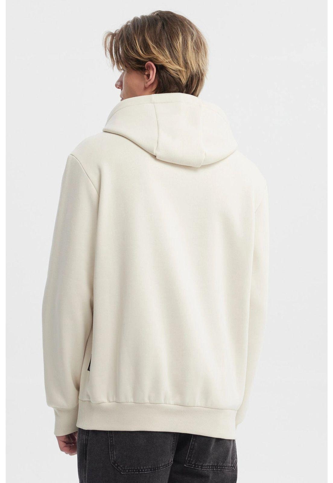 Polerón Hombre Hoodie Básico Beige - lV-2