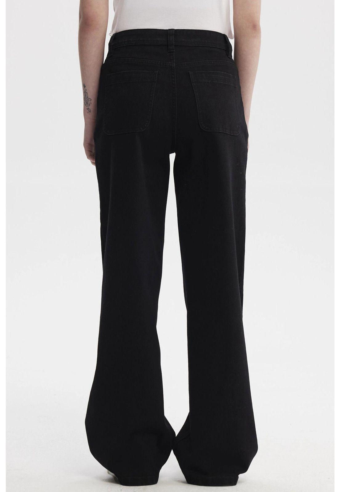 Jeans Mujer Calce Recto Negro - ll-2