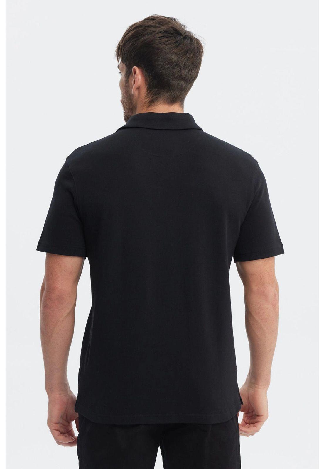 Polera Hombre Polo Lisa Negro-2