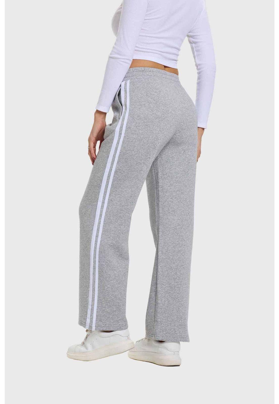 Pantalón Mujer Rayas Gris-2