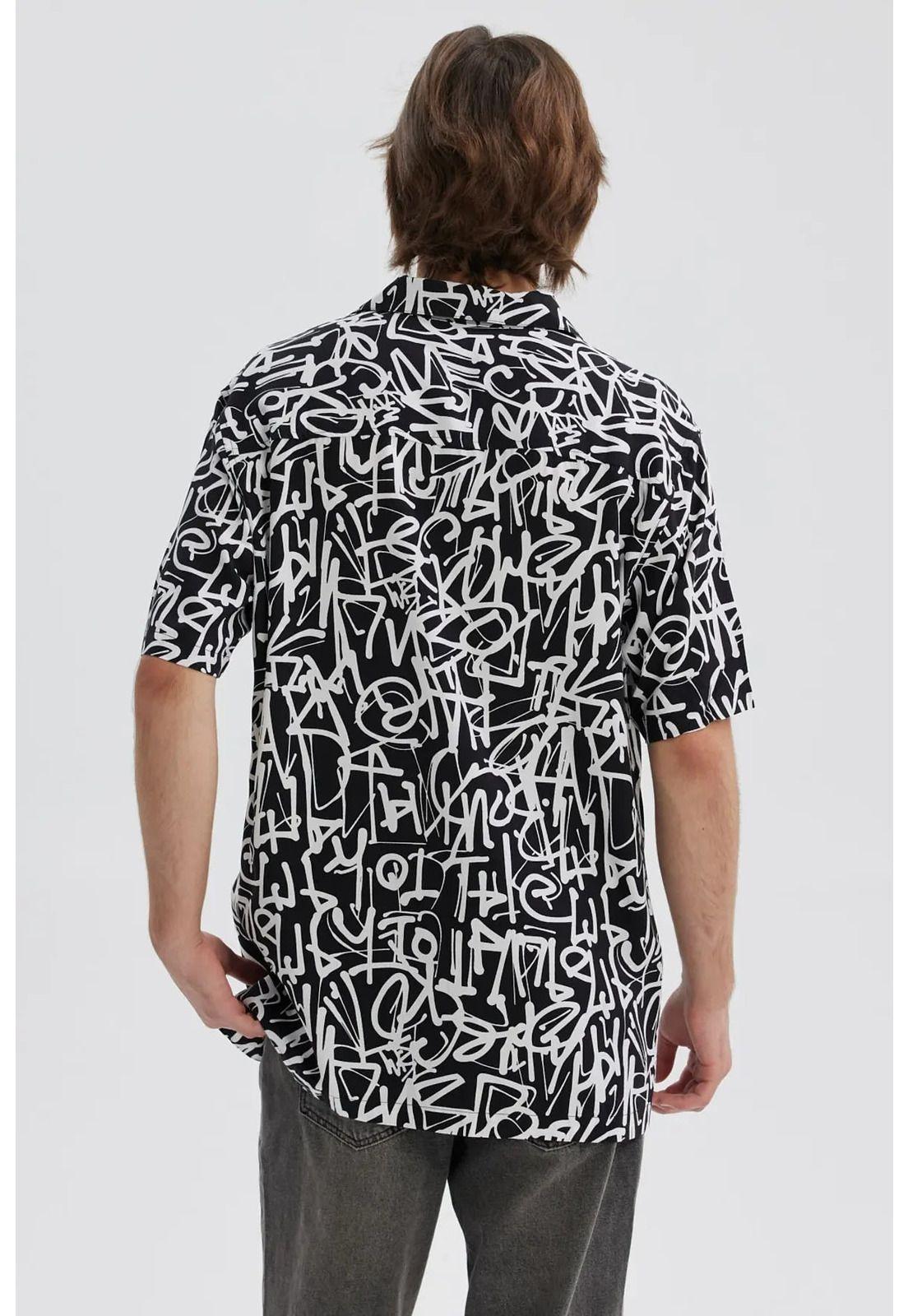 Camisa Hombre Full Print Negro - lll-2