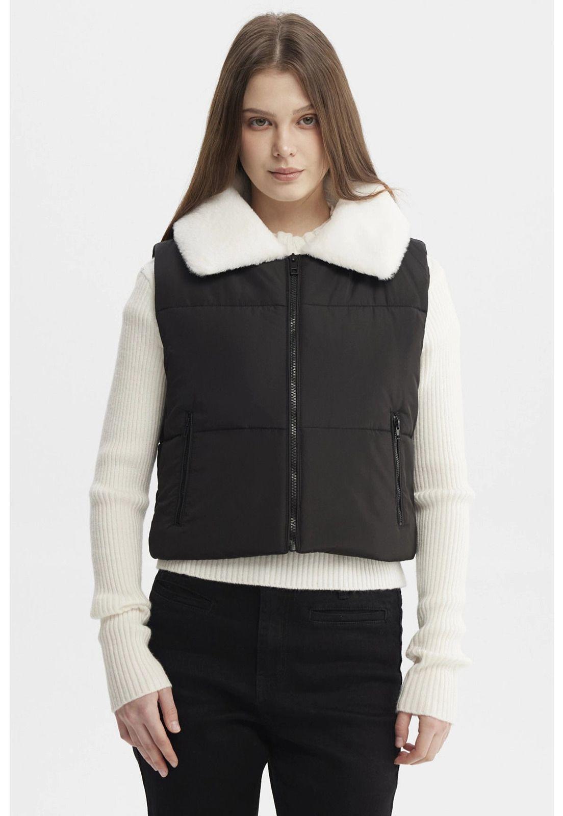 Parka Mujer Liso Full Zipper Negro-0