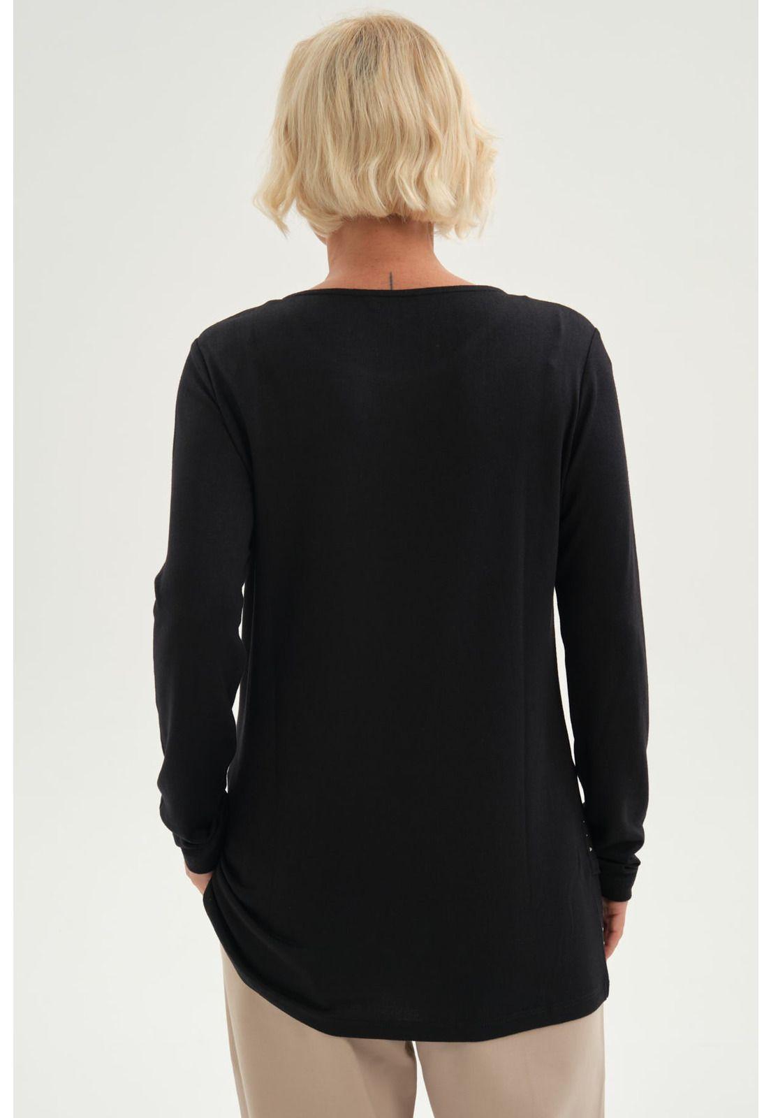 Polera Mujer Estampado Negro-2