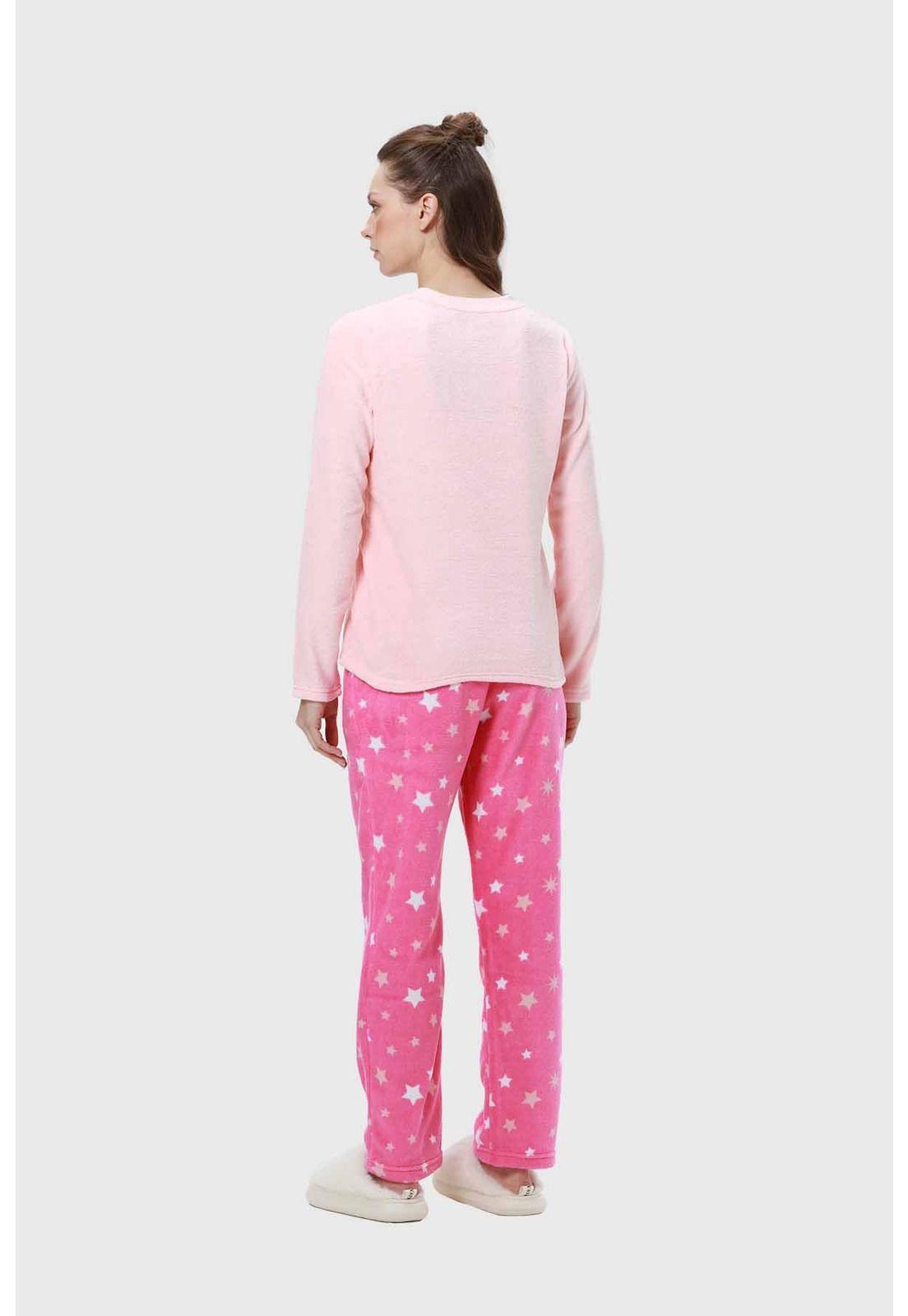Pijama Mujer Polar Rosado - ll-2