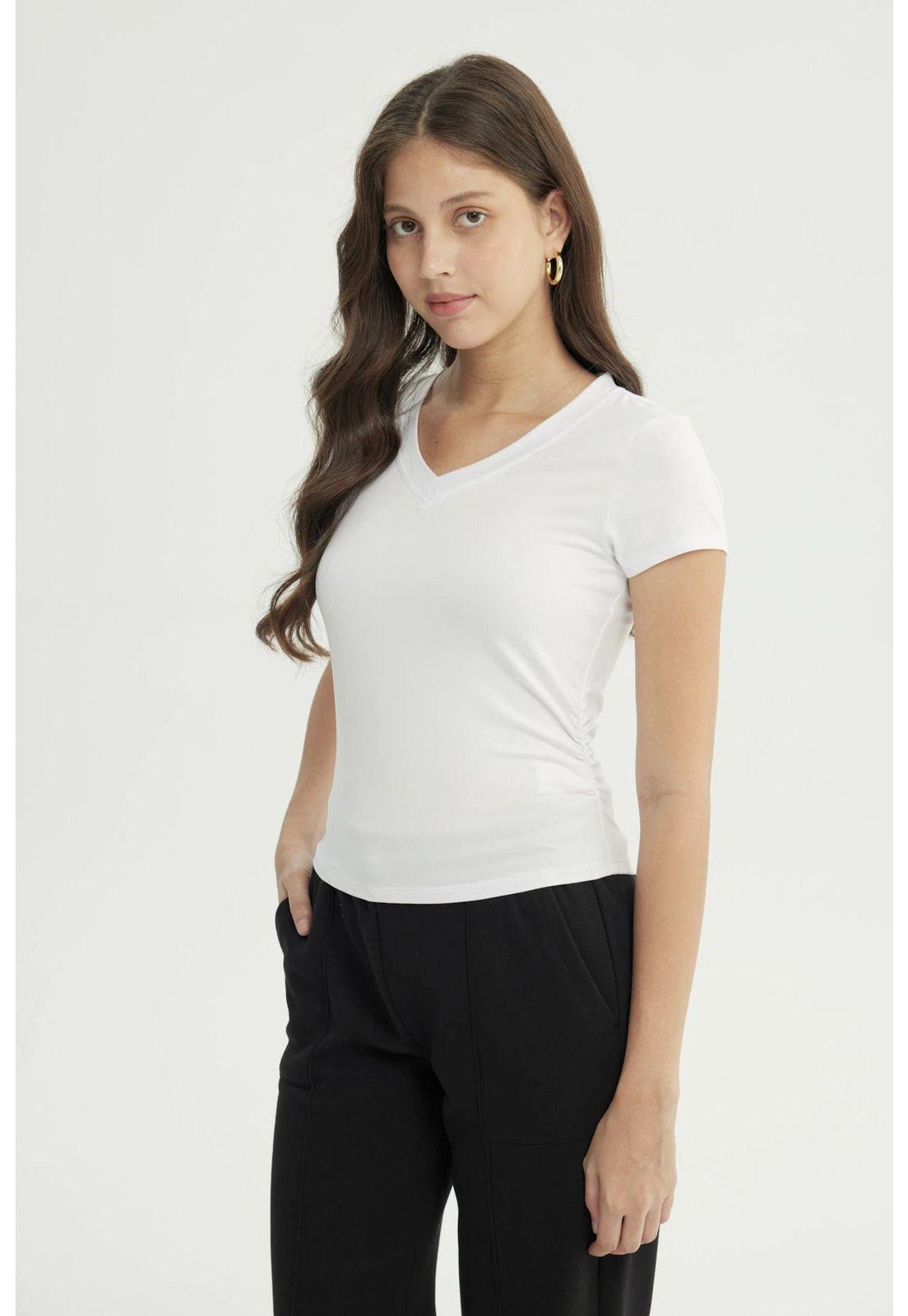 Polera Mujer Slim Fit Blanco-1