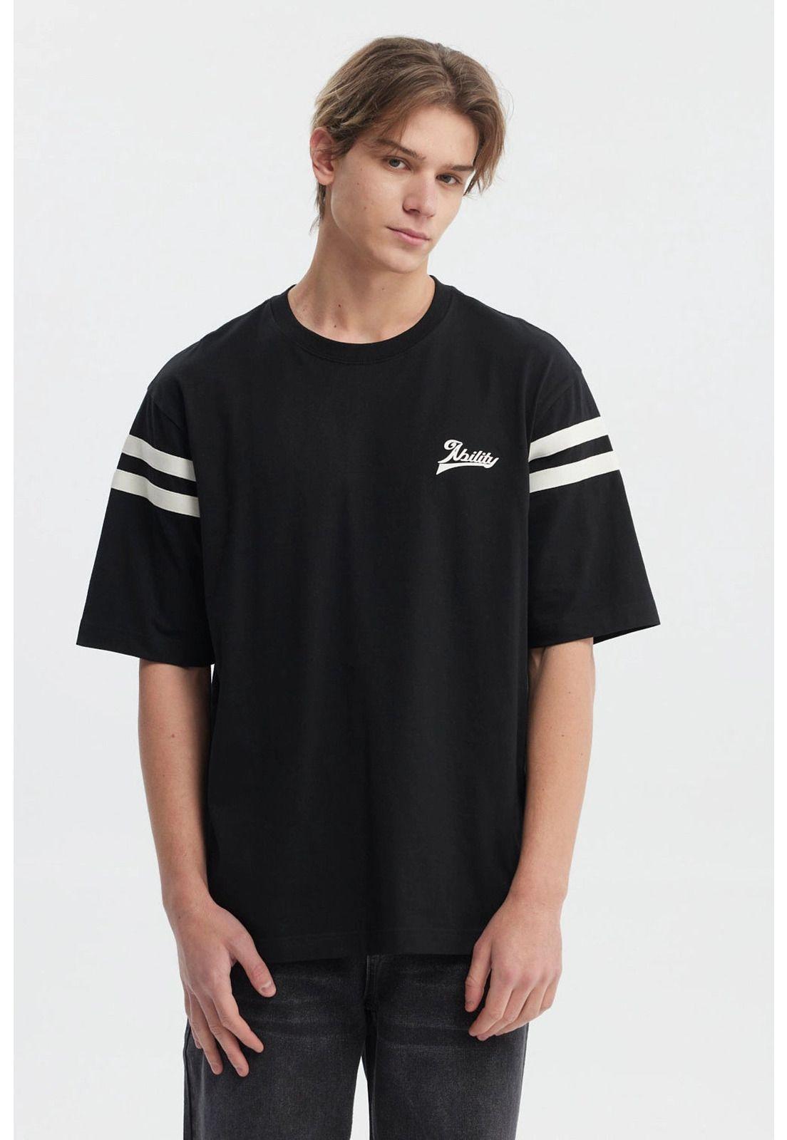 Polera Hombre Oversize Negro - Xl-0