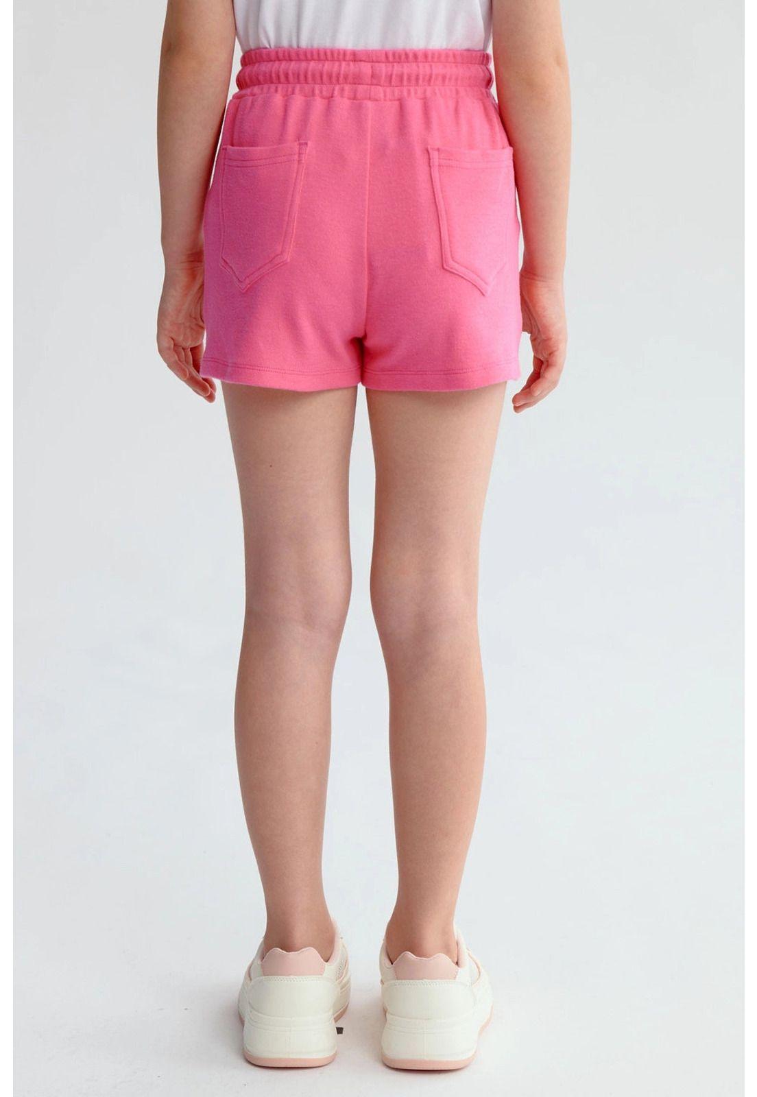 Short Niña Mini Print Fucsia-2