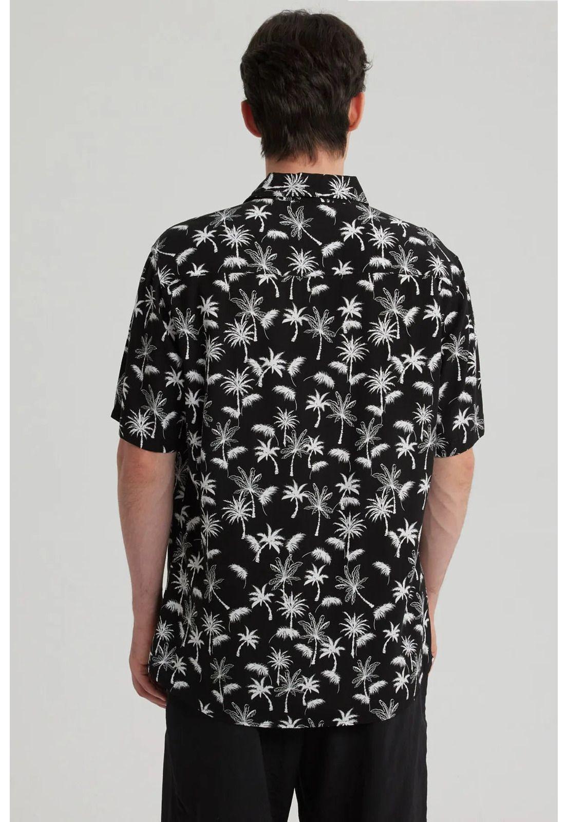 Camisa Hombre Full Print Negro - VII-2