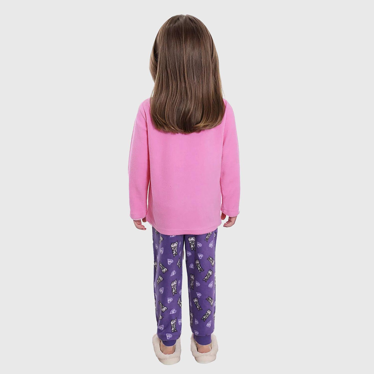 Pijama Niña Polar Conejo Rosado-1