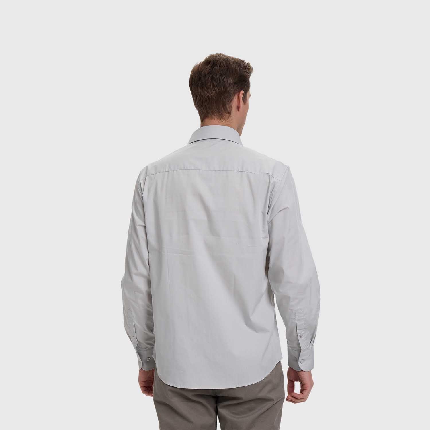 Camisa Hombre Doble Bolsillo Gris I Fashion's Park-2