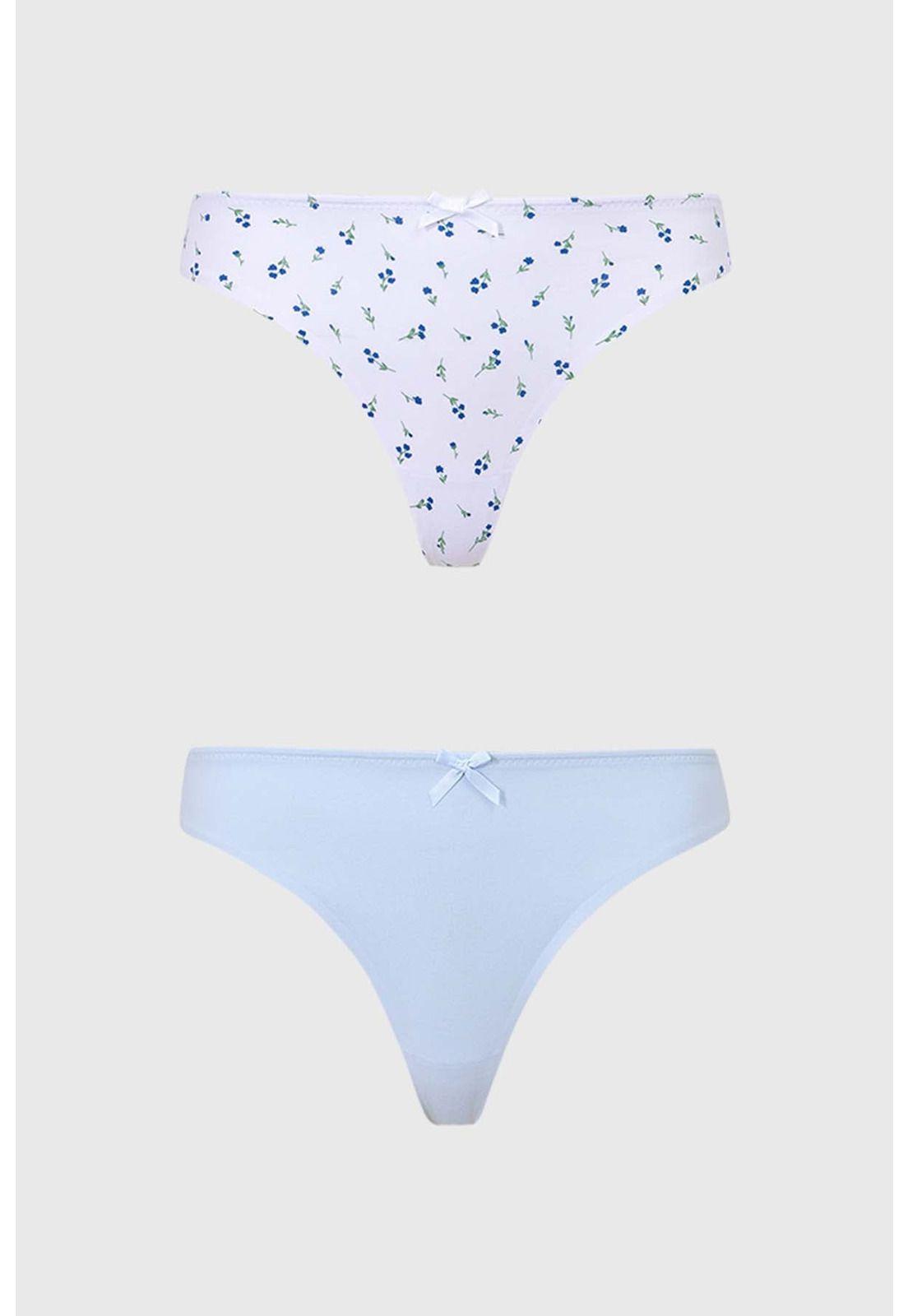 Calzón Mujer Bipack Colaless Liso Estampado Blanco-0