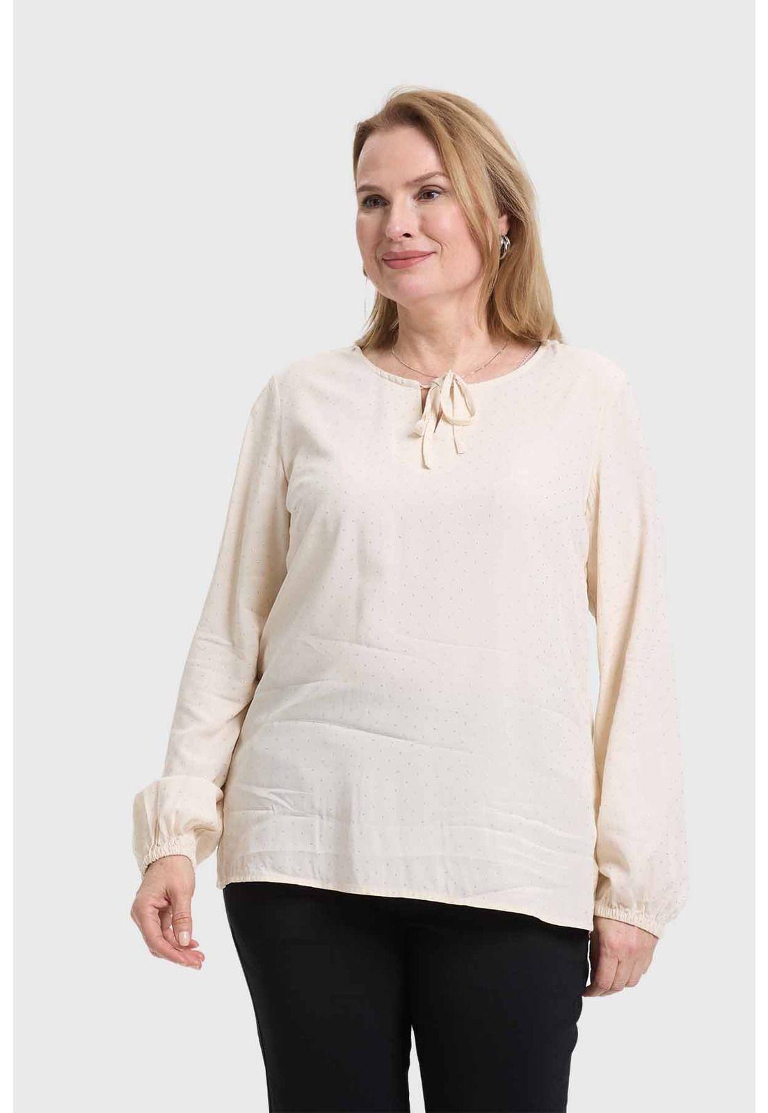 Blusa Mujer Abotonada Arena - ll-1