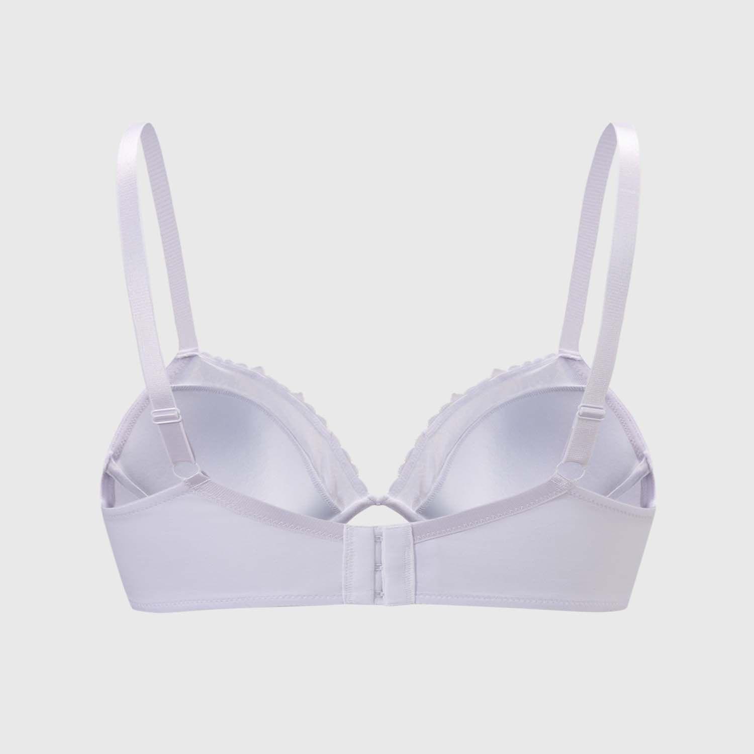 Sostén Mujer Unitario Detalle Encaje Blanco Fashion's Park-1