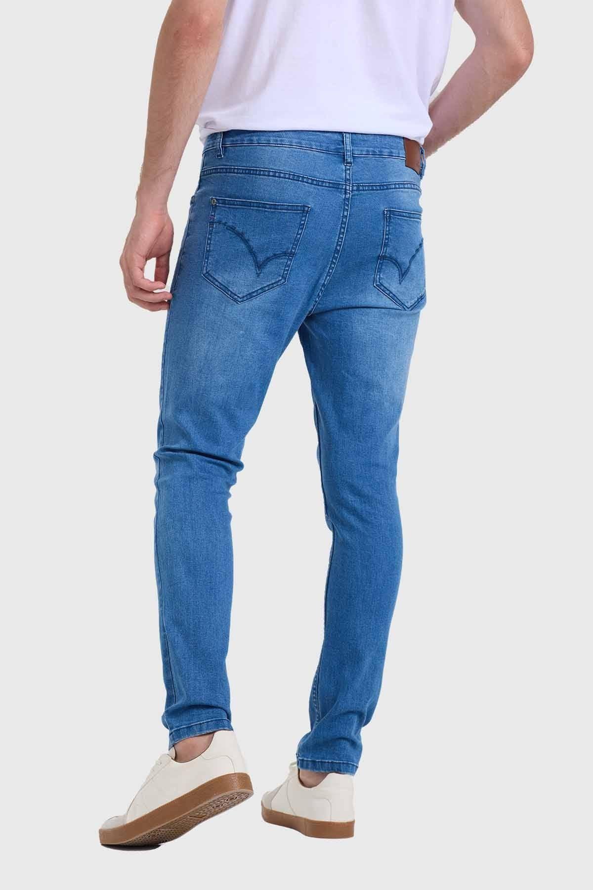Jeans Hombre Skinny Azul-2