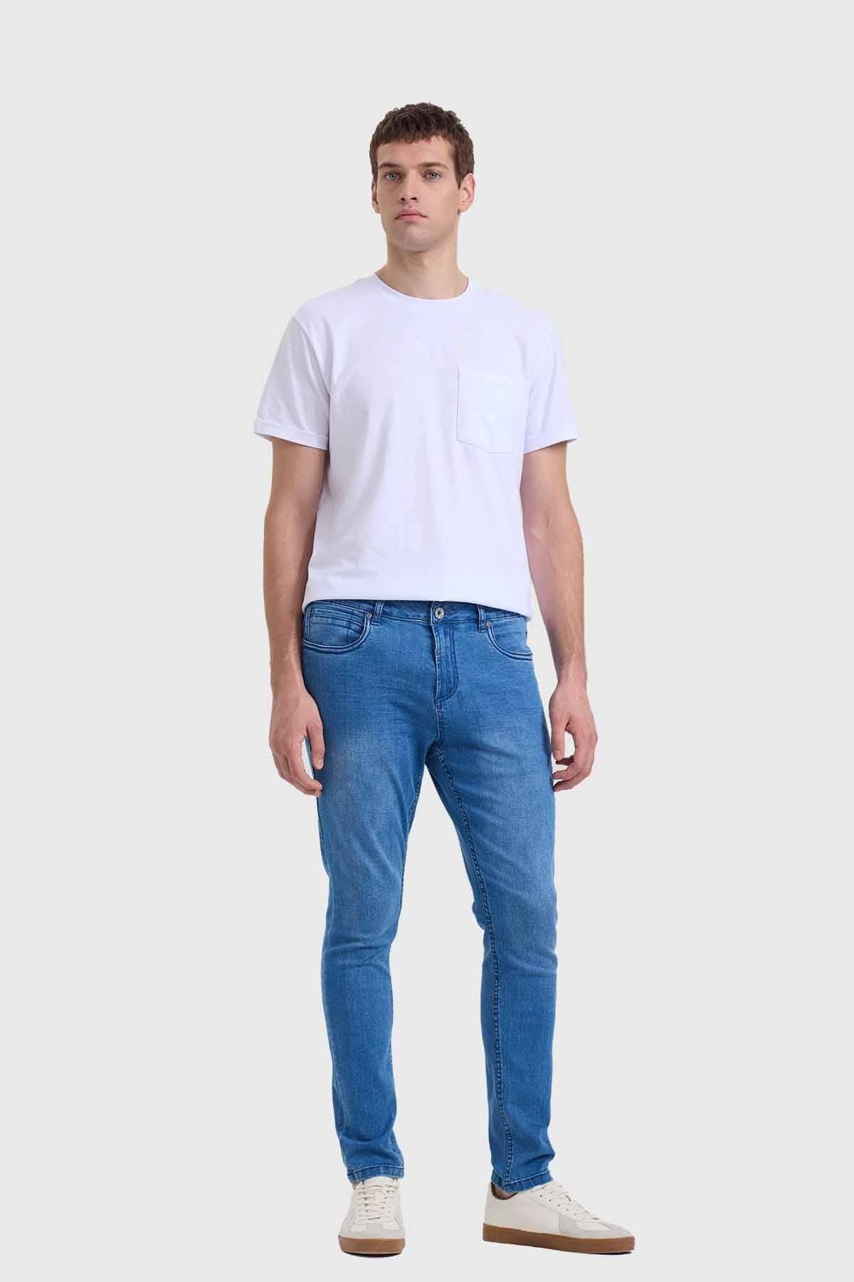 Jeans Hombre Skinny Azul-3