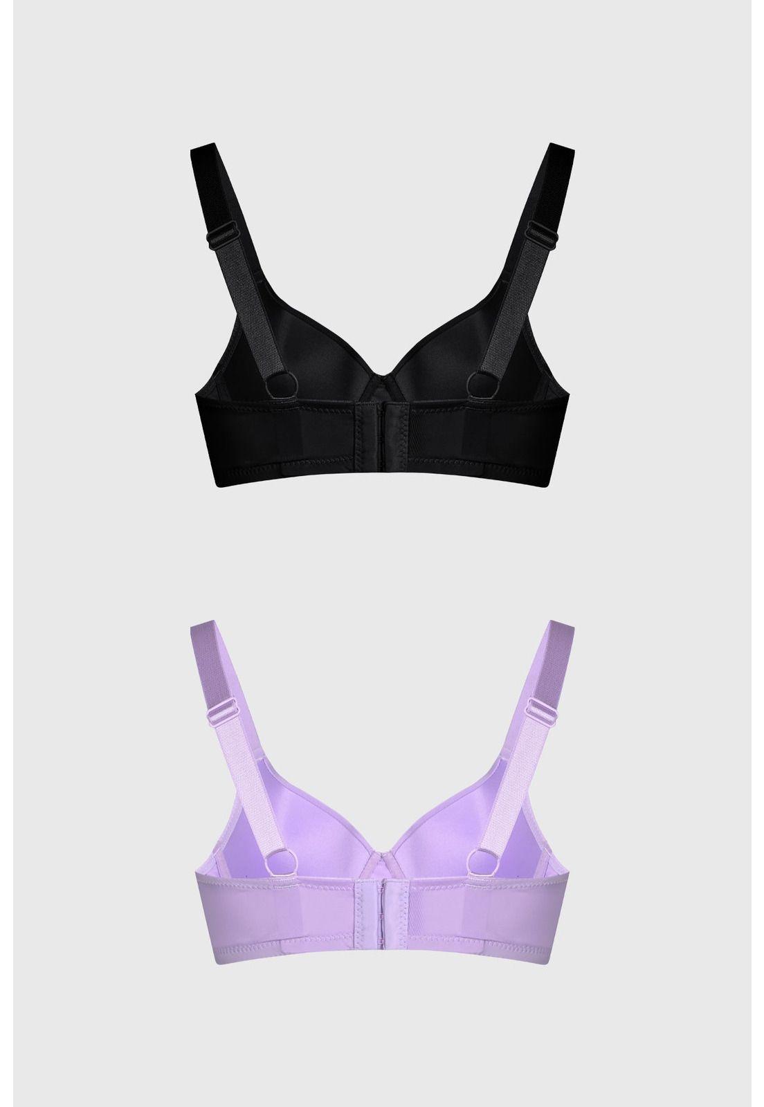Sostén Mujer Bipack Básico Liso Lila-1
