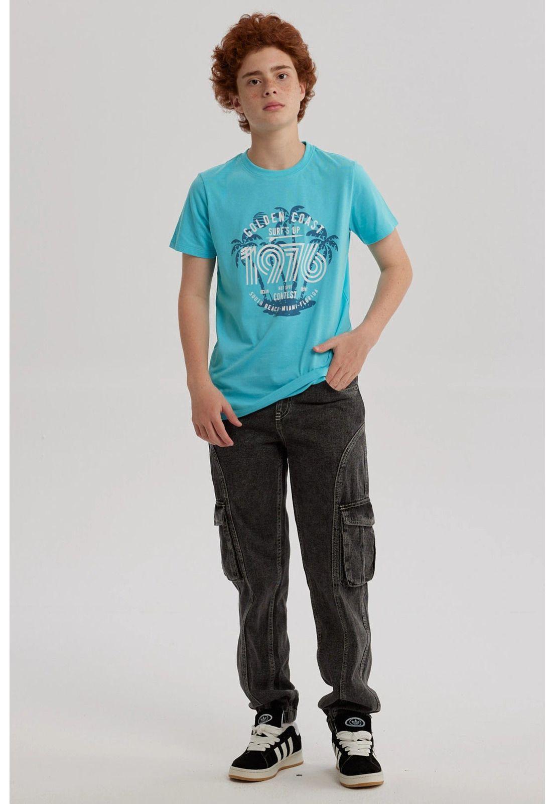 Polera Niño Básica Estampada Calipso - ll-3